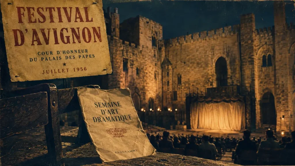 Début festival Avignon : Jean Vilar, trois lieux fondateurs, cour d’honneur