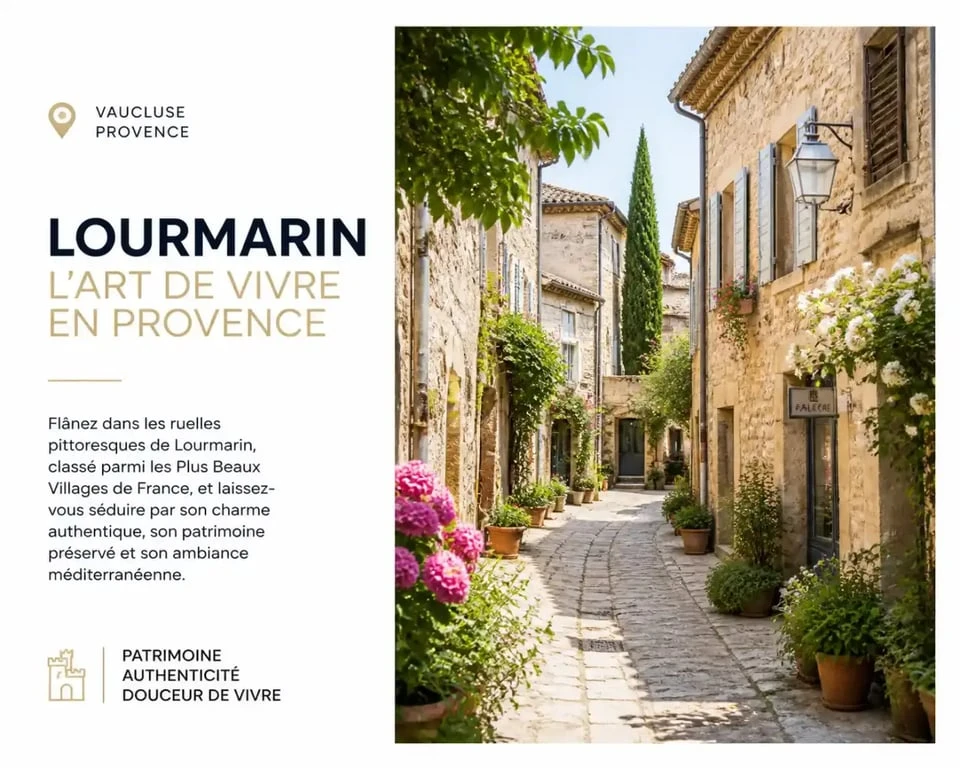 Ruelles historiques et architecture typique du village de Lourmarin