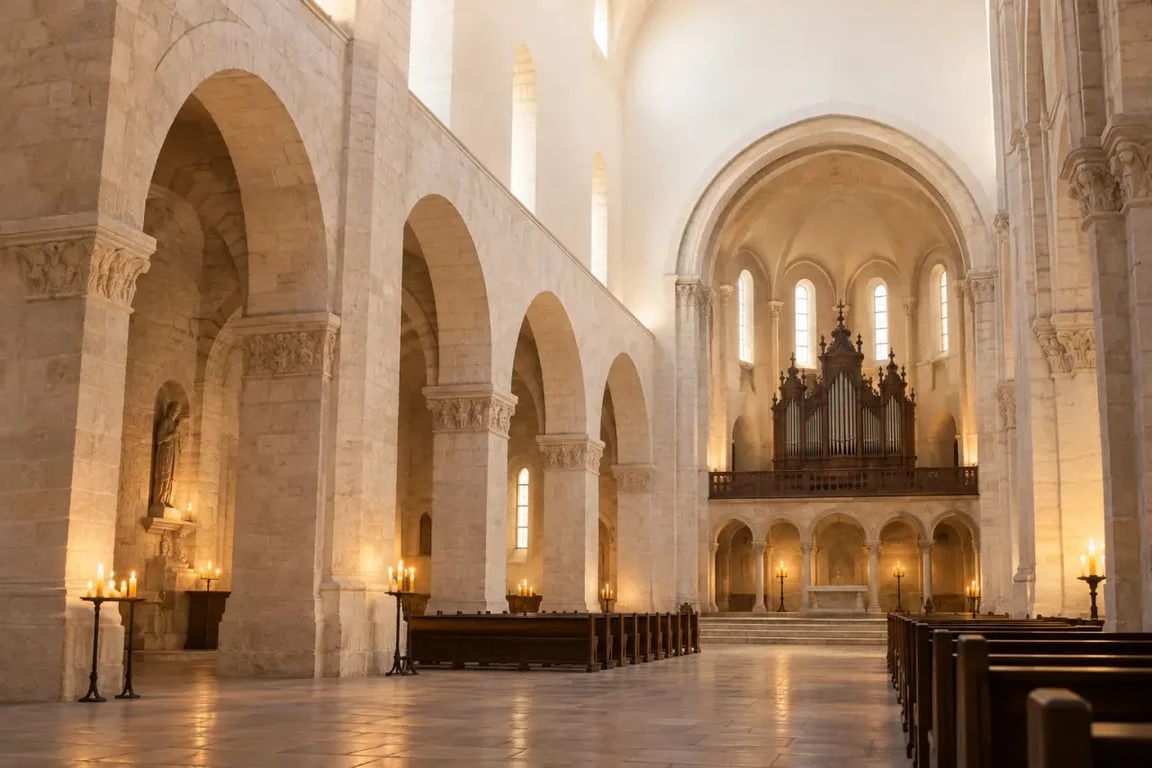 Concerts de Noël à la cathédrale d’Avignon dans une nef éclairée aux bougies