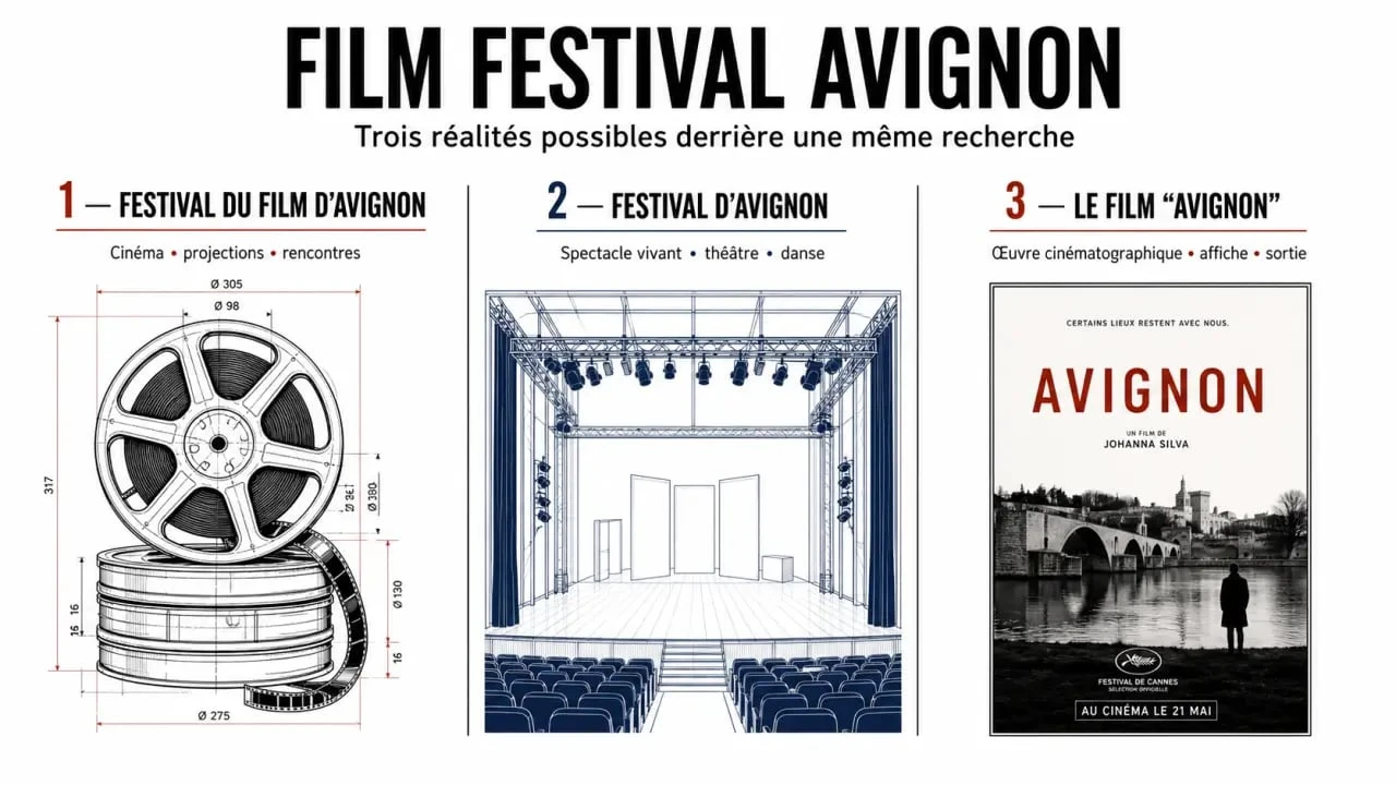 Comparatif du mot-clé film festival avignon entre Festival du film d’Avignon, Festival d’Avignon et film Avignon